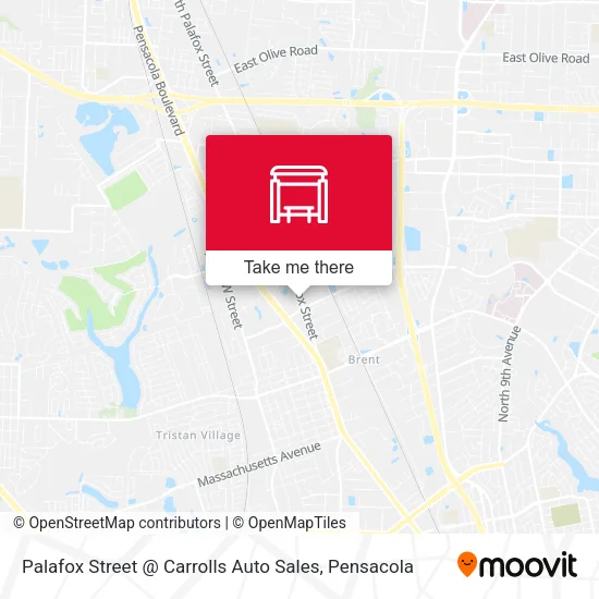Mapa de Palafox Street @ Carrolls Auto Sales