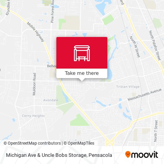 Michigan Ave & Uncle Bobs Storage map