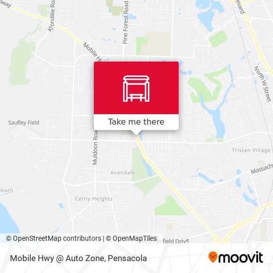 Mobile Hwy @ Auto Zone map