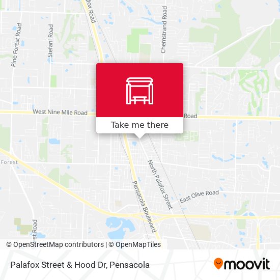 Palafox Street & Hood Dr map