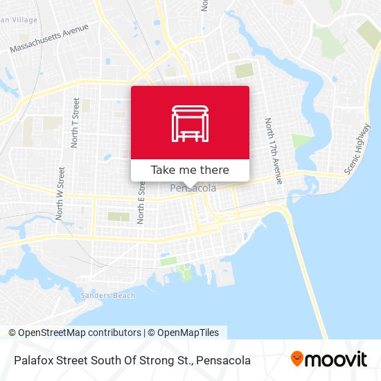 Palafox Street South Of Strong St. map