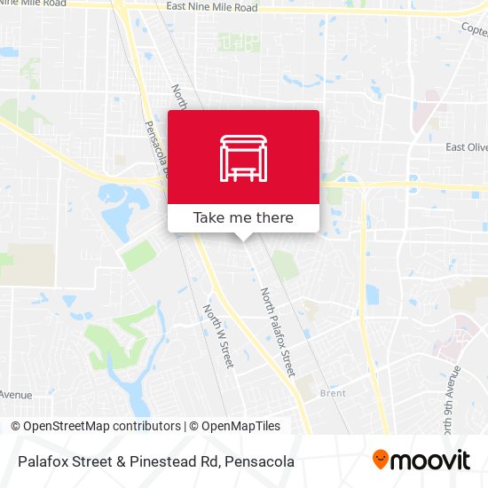 Palafox Street & Pinestead Rd map