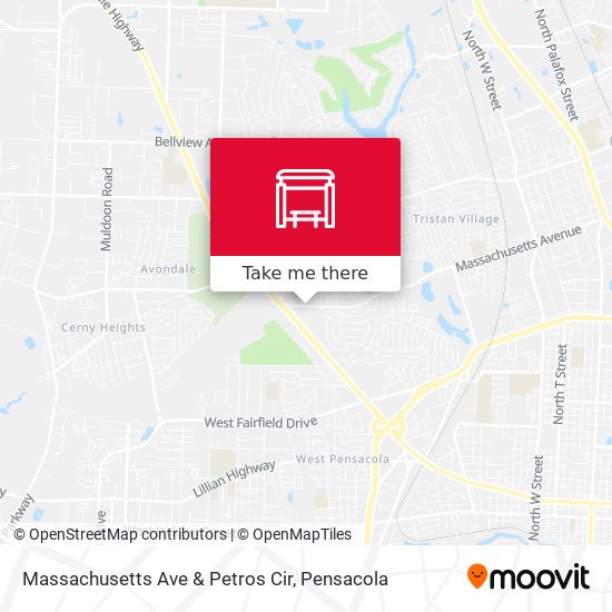 Massachusetts Ave & Petros Cir map