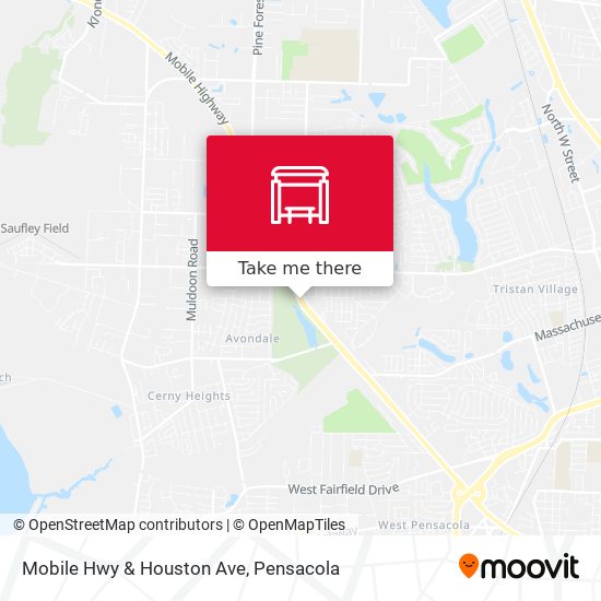 Mobile Hwy & Houston Ave map