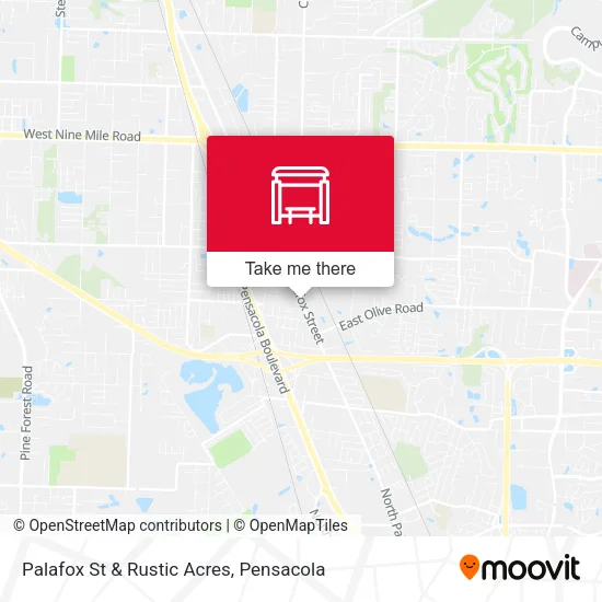 Mapa de Palafox St & Rustic Acres