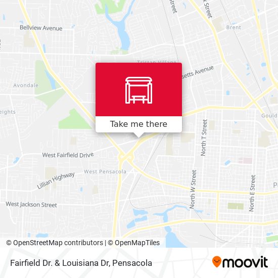 Fairfield Dr. & Louisiana Dr map