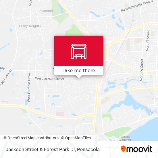 Jackson Street & Forest Park Dr map