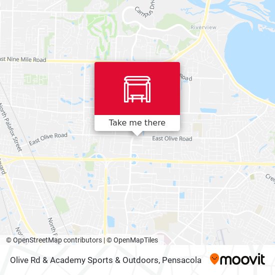 Olive Rd & Academy Sports & Outdoors map