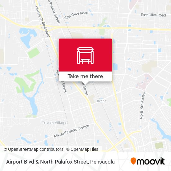 Airport Blvd & North Palafox Street map