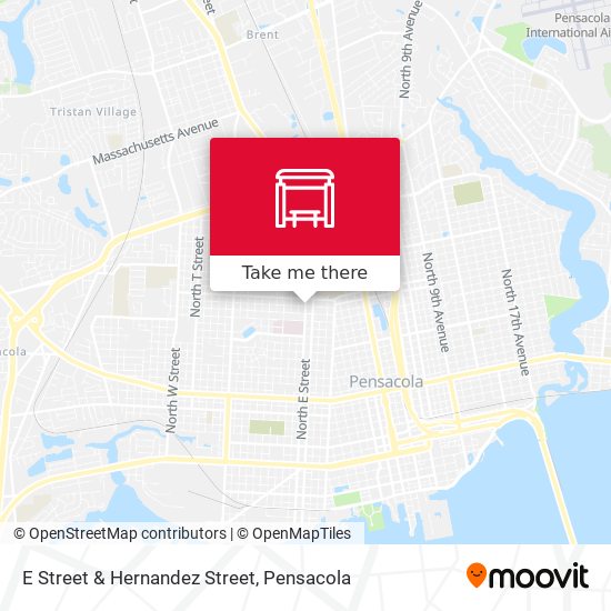 E Street & Hernandez Street map