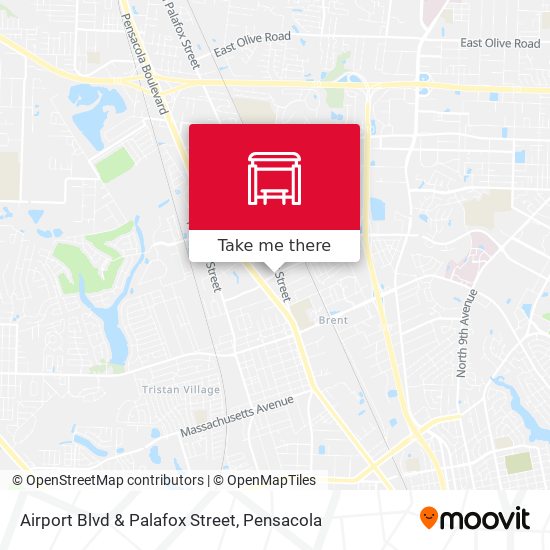 Airport Blvd & Palafox Street map