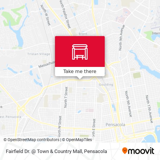 Mapa de Fairfield Dr. @ Town & Country Mall