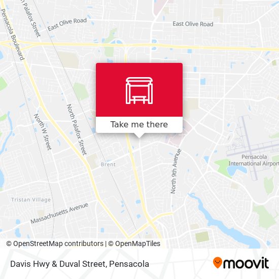 Davis Hwy & Duval Street map