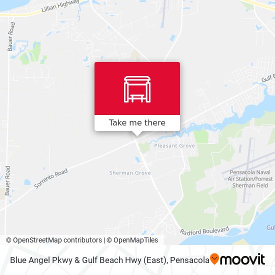 Blue Angel Pkwy & Gulf Beach Hwy (East) map