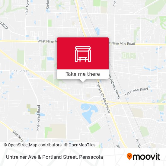 Untreiner Ave & Portland Street map