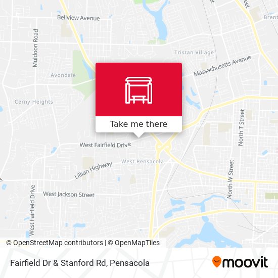 Fairfield Dr & Stanford Rd map