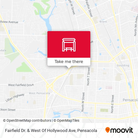 Mapa de Fairfield Dr. & West Of Hollywood Ave