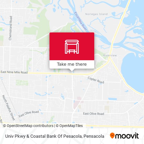Univ Pkwy & Coastal Bank Of Pesacola map