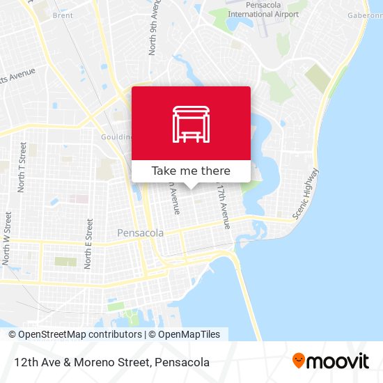 12th Ave & Moreno Street map