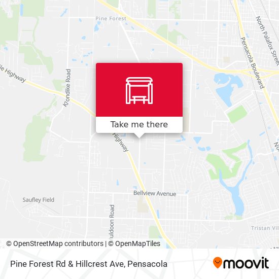 Pine Forest Rd & Hillcrest Ave map