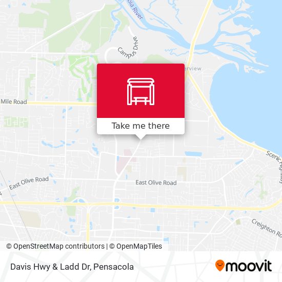 Davis Hwy & Ladd Dr map