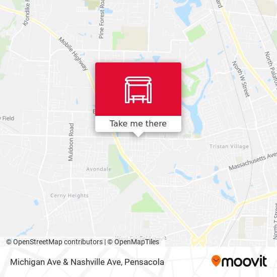 Michigan Ave & Nashville Ave map