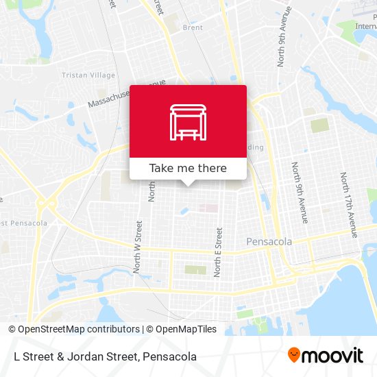 L Street & Jordan Street map