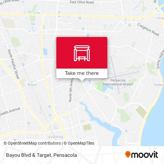 Bayou Blvd & Target map