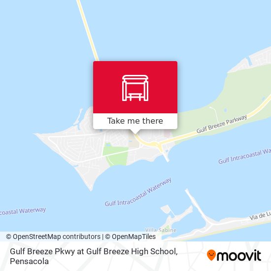 Gulf Breeze Pkwy at Gulf Breeze High School map