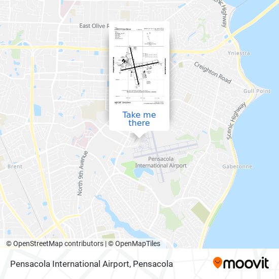 Mapa de Pensacola International Airport