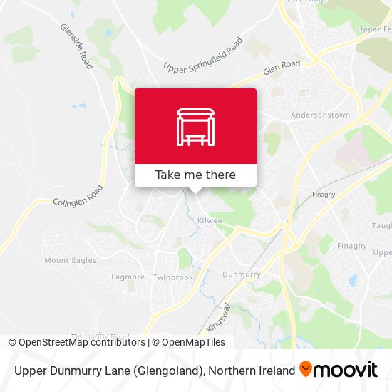 Upper Dunmurry Lane (Glengoland) map