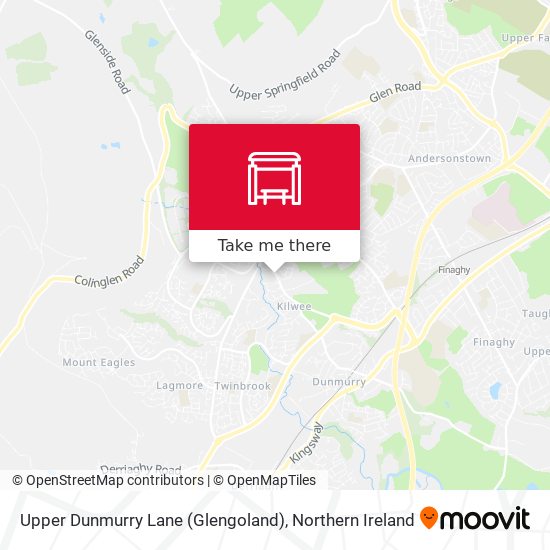 Upper Dunmurry Lane (Glengoland) map