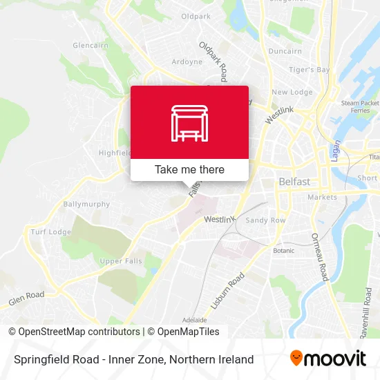 Springfield Road - Inner Zone map