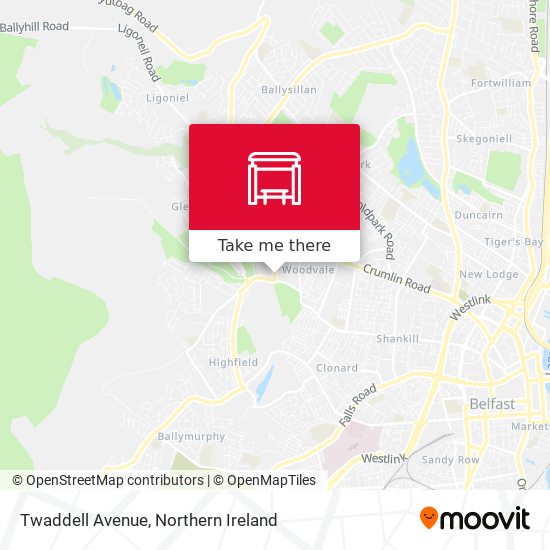Twaddell Avenue map