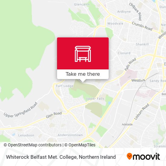 Whiterock Belfast Met. College map