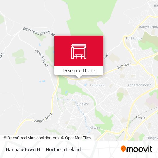 Hannahstown Hill map
