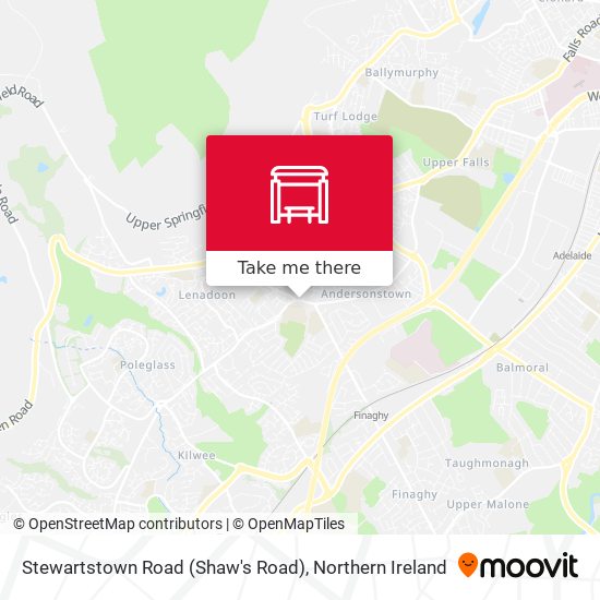 Stewartstown Road (Shaw's Road) map