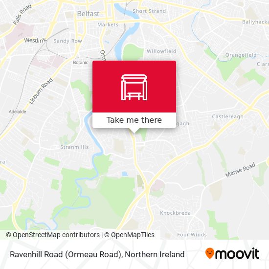 Ravenhill Road (Ormeau Road) map