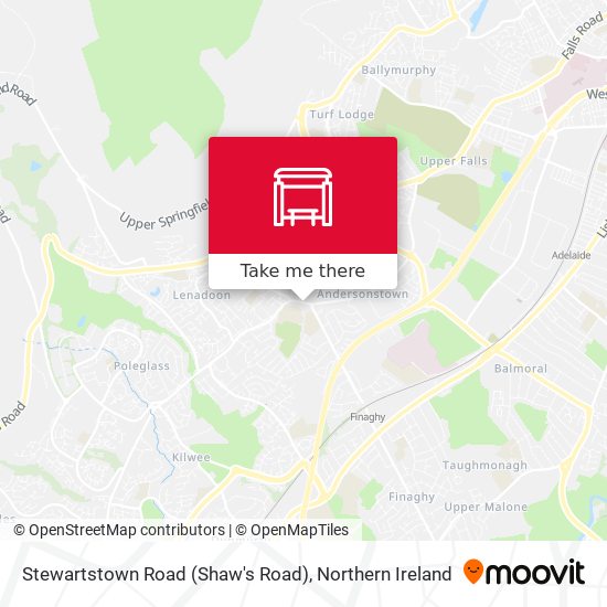 Stewartstown Road (Shaw's Road) map