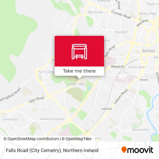 Falls Road (City Cemetry) map