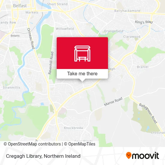 Cregagh Library map