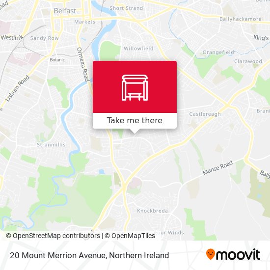 20 Mount Merrion Avenue map