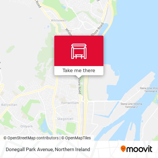 Donegall Park Avenue map