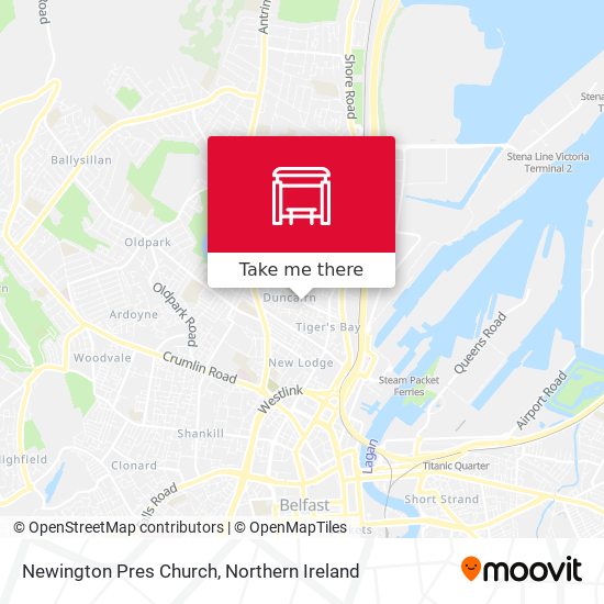 Newington Pres Church map