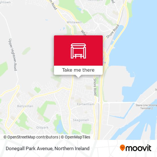 Donegall Park Avenue map