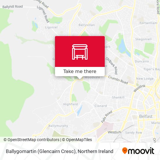 Ballygomartin (Glencairn Cresc) map