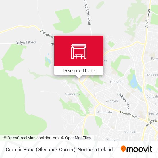Crumlin Road (Glenbank Corner) map