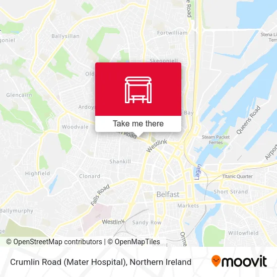 Crumlin Road (Mater Hospital) map