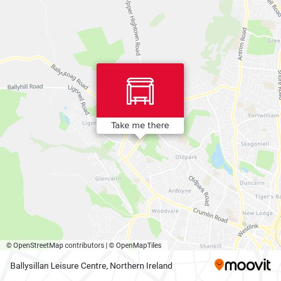 Ballysillan Leisure Centre map
