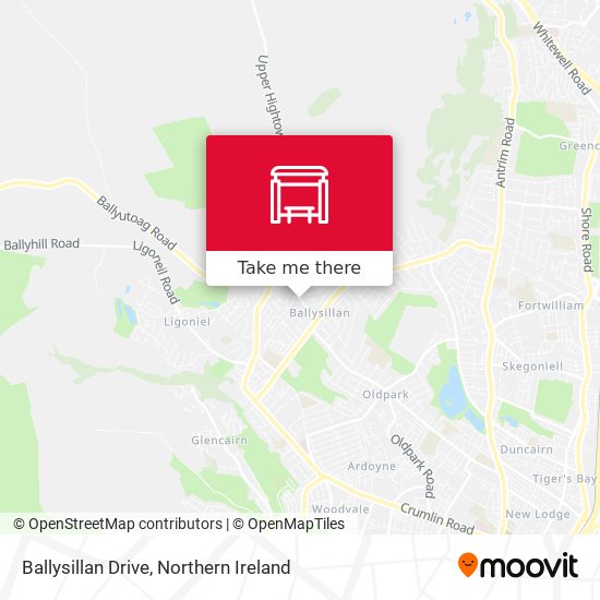 Ballysillan Drive map